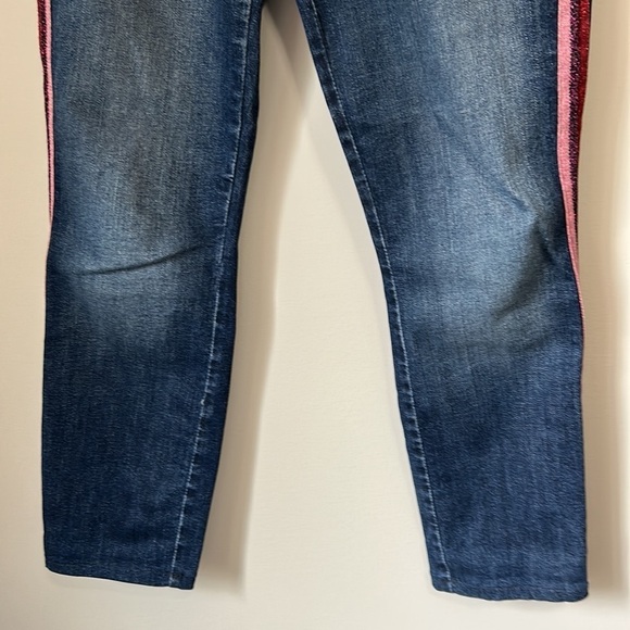 MOTHER High Waisted Looker Jean Here Kitty Kitty Glitter Race Sz 27 - Picture 8 of 15